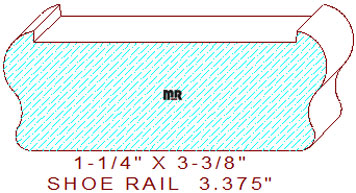 Floor/Shoe Rail Moulding 3-3/8"