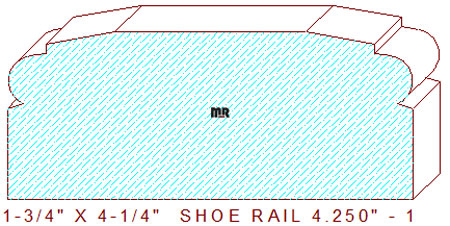 Floor/Shoe Rail Moulding 4-1/4" - 1 Floor/Shoe Rail Moulding 4-1/4" - 1