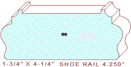 Floor/Shoe Rail Moulding 4-1/4"