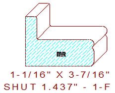 Shutter/Louver 1-7/16" - 1 Shutter/Louver 1-7/16" - 1
