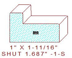 Shutter/Louver 1-11/16" - 1 Shutter/Louver 1-11/16" - 1