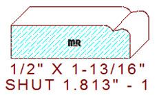 Shutter/Louver 1-13/16" - 1 Shutter/Louver 1-13/16" - 1