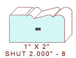 Shutter/Louver 2" - 8 