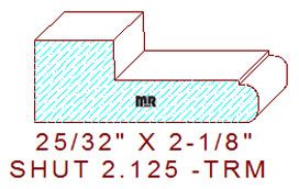 Shutter/Louver 2-1/8" Shutter/Louver 2-1/8"