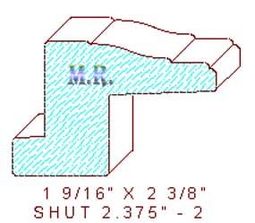 Shutter/Louver 2-3/8" - 2 Shutter/Louver 2-3/8" - 2