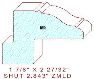 Shutter/Louver 2-27/32" 