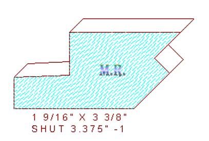 Shutter/Louver 3-3/8" - 1