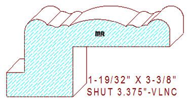 Shutter/Louver 3-3/8" 