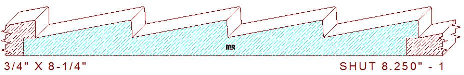 Shutter/Louver 8-1/4" - 1 Shutter/Louver 8-1/4" - 1