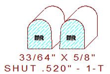 Shutter/Louver 33/64" - 1 