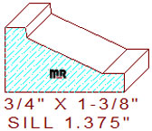 Sill Apron Moulding 1-3/8"