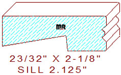 Window Stool/Sill Moulding 2-1/8"