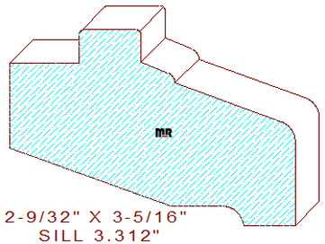 Window / Door Sill Moulding 3-5/16" Window / Door Sill Moulding 3-5/16"