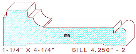 Window Sill Moulding 4-1/4" - 2 Window Sill Moulding 4-1/4" - 2
