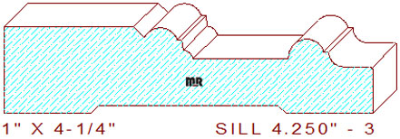Window Stool Moulding 4-1/4" - 3 Window Stool Moulding 4-1/4" - 3