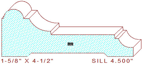 Window Sill Moulding 4-1/2" Window Sill Moulding 4-1/2"