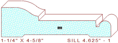 Window Sill Apron Moulding 4-5/8" - 1 Window Sill Apron Moulding 4-5/8" - 1