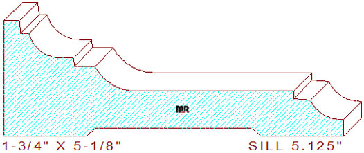 Window Sill Moulding 5-1/8" Window Sill Moulding 5-1/8"