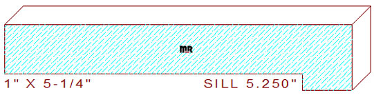 Sill / Window Stool Moulding 5-1/4" Sill / Window Stool Moulding 5-1/4"
