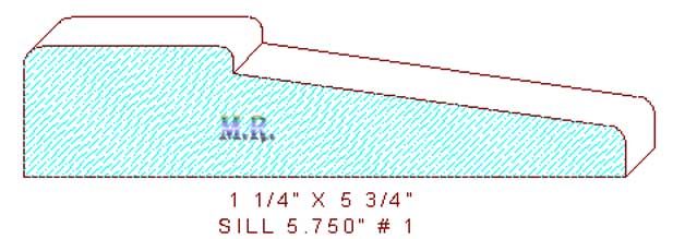 Door Sill Moulding 5-3/4" - 1 Door Sill Moulding 5-3/4" - 1