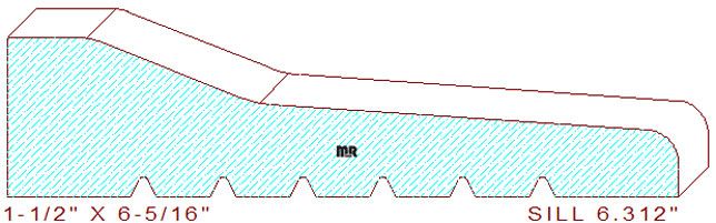 Door Sill Moulding 6-5/16"