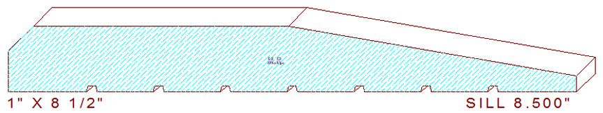 Door Sill Moulding Profile 8-1/2" Door Sill Moulding Profile 8-1/2"