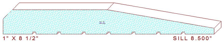 Door Sill Moulding Profile 8-1/2"