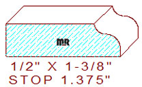Stop 1-3/8" Stop 1-3/8"