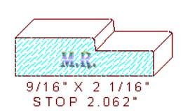Stop 2-1/16" Stop 2-1/16"
