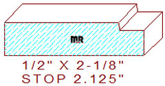Stop 2-1/8" Stop 2-1/8"