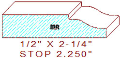 Stop 2-1/4" Stop 2-1/4"