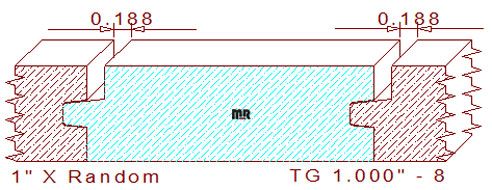 Tongue & Groove 1" - 8