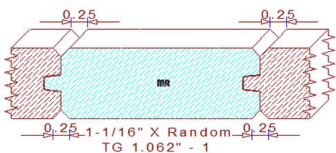 Tongue & Groove 1-1/16" - 1 Tongue & Groove 1-1/16" - 1