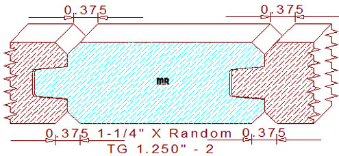 Tongue & Groove 1-1/4" - 2 