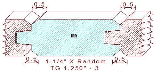 Tongue & Groove 1-1/4" - 3 Tongue & Groove 1-1/4" - 3