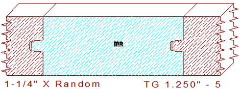 Tongue & Groove 1-1/4" - 5 Tongue & Groove 1-1/4" - 5