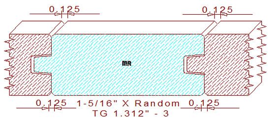 Tongue & Groove 1-5/16" - 3 Tongue & Groove 1-5/16" - 3