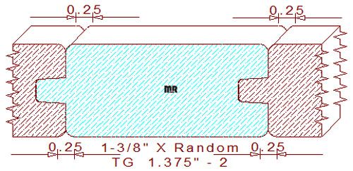 Tongue & Groove 1-3/8" - 2 Tongue & Groove 1-3/8" - 2