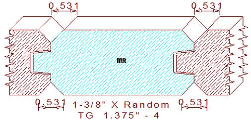 Tongue & Groove 1-3/8" - 4 