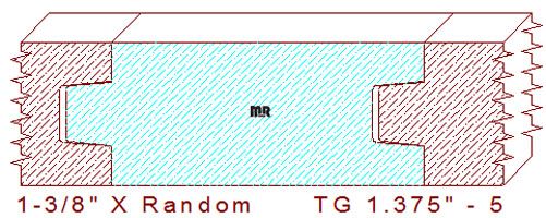 Tongue & Groove 1-3/8" - 5 Tongue & Groove 1-3/8" - 5