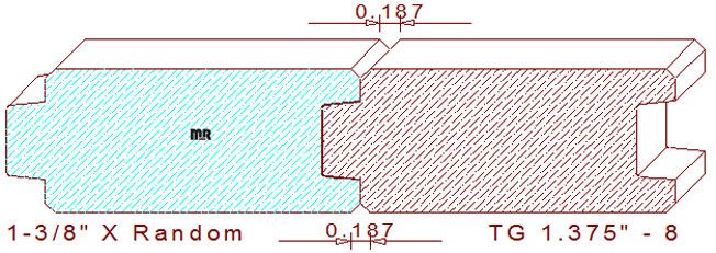 Tongue & Groove 1-3/8" - 8 Tongue & Groove 1-3/8" - 8