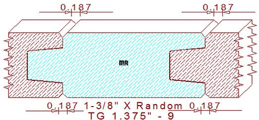 Tongue & Groove 1-3/8" - 9 Tongue & Groove 1-3/8" - 9