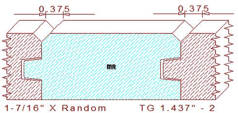 Tongue & Groove 1-7/16" - 2 Tongue & Groove 1-7/16" - 2