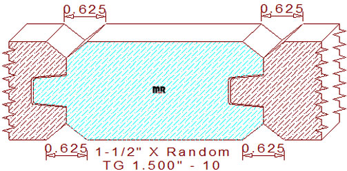 Tongue & Groove 1-1/2" - 10