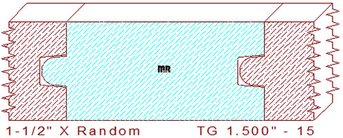 Tongue & Groove 1-1/2" - 15 Tongue & Groove 1-1/2" - 15