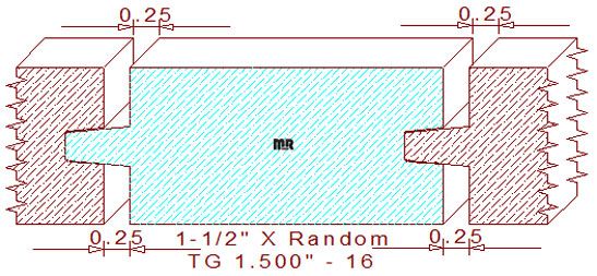 Tongue & Groove 1-1/2" - 16 Tongue & Groove 1-1/2" - 16