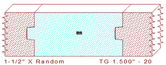 Tongue & Groove 1-1/2" - 20 Tongue & Groove 1-1/2" - 20