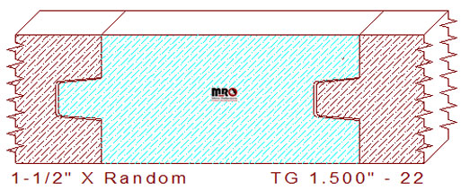Tongue & Groove 1-1/2" - 22 Tongue & Groove 1-1/2" - 22