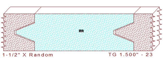 Tongue & Groove 1-1/2" - 23 Tongue & Groove 1-1/2" - 23
