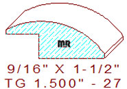 Flooring Reducer 1-1/2" - 27 Flooring Reducer 1-1/2" - 27